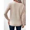 imageEVALESS Sweaters for Women Trendy 2025 Crewneck Long Sleeve Lightweight Knit Pullover Tops Fall Fashion OutfitsBeige