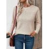 imageEVALESS Sweaters for Women Trendy 2025 Crewneck Long Sleeve Lightweight Knit Pullover Tops Fall Fashion OutfitsBeige