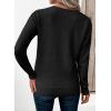 imageEVALESS Sweaters for Women Trendy 2025 Crewneck Long Sleeve Lightweight Knit Pullover Tops Fall Fashion OutfitsBlack