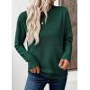 imageEVALESS Sweaters for Women Trendy 2025 Crewneck Long Sleeve Lightweight Knit Pullover Tops Fall Fashion OutfitsDark Green