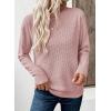 imageEVALESS Sweaters for Women Trendy 2025 Crewneck Long Sleeve Lightweight Knit Pullover Tops Fall Fashion OutfitsLight Pink