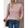 imageEVALESS Sweaters for Women Trendy 2025 Crewneck Long Sleeve Lightweight Knit Pullover Tops Fall Fashion OutfitsLight Pink