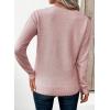 imageEVALESS Sweaters for Women Trendy 2025 Crewneck Long Sleeve Lightweight Knit Pullover Tops Fall Fashion OutfitsLight Pink