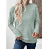 imageEVALESS Sweaters for Women Trendy 2025 Crewneck Long Sleeve Lightweight Knit Pullover Tops Fall Fashion OutfitsSmoke Green