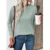 imageEVALESS Sweaters for Women Trendy 2025 Crewneck Long Sleeve Lightweight Knit Pullover Tops Fall Fashion OutfitsSmoke Green