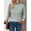 imageEVALESS Sweaters for Women Trendy 2025 Crewneck Long Sleeve Lightweight Knit Pullover Tops Fall Fashion OutfitsSmoke Green