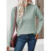 imageEVALESS Sweaters for Women Trendy 2025 Crewneck Long Sleeve Lightweight Knit Pullover Tops Fall Fashion OutfitsSmoke Green