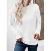 imageEVALESS Sweaters for Women Trendy 2025 Crewneck Long Sleeve Lightweight Knit Pullover Tops Fall Fashion OutfitsWhite