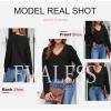 imageEVALESS Womens Crochet Sweater Top Hollow Out Long Sleeve Pullover Tops Fall Outfits Fashion 2025Black