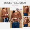 imageEVALESS Womens Crochet Sweater Top Hollow Out Long Sleeve Pullover Tops Fall Outfits Fashion 2025Brown