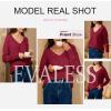 imageEVALESS Womens Crochet Sweater Top Hollow Out Long Sleeve Pullover Tops Fall Outfits Fashion 2025Burgundy