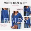 imageEVALESS Womens Crochet Sweater Top Hollow Out Long Sleeve Pullover Tops Fall Outfits Fashion 2025Dark Blue