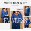 imageEVALESS Womens Crochet Sweater Top Hollow Out Long Sleeve Pullover Tops Fall Outfits Fashion 2025Dark Blue