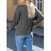 imageEVALESS Womens Crochet Sweater Top Hollow Out Long Sleeve Pullover Tops Fall Outfits Fashion 2025Dark Grey