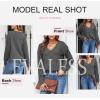 imageEVALESS Womens Crochet Sweater Top Hollow Out Long Sleeve Pullover Tops Fall Outfits Fashion 2025Dark Grey