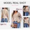 imageEVALESS Womens Crochet Sweater Top Hollow Out Long Sleeve Pullover Tops Fall Outfits Fashion 2025Khaki