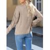 imageEVALESS Womens Crochet Sweater Top Hollow Out Long Sleeve Pullover Tops Fall Outfits Fashion 2025Khaki