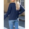 imageEVALESS Womens Crochet Sweater Top Hollow Out Long Sleeve Pullover Tops Fall Outfits Fashion 2025Mazarine