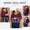 imageEVALESS Womens Crochet Sweater Top Hollow Out Long Sleeve Pullover Tops Fall Outfits Fashion 2025Ruby