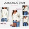 imageEVALESS Womens Crochet Sweater Top Hollow Out Long Sleeve Pullover Tops Fall Outfits Fashion 2025White