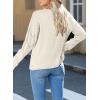 imageEVALESS Womens Crochet Sweater Top Hollow Out Long Sleeve Pullover Tops Fall Outfits Fashion 2025White