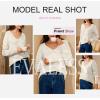 imageEVALESS Womens Crochet Sweater Top Hollow Out Long Sleeve Pullover Tops Fall Outfits Fashion 2025White