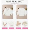 imageEVALESS Womens Long Sleeve Sweaters Fall 2024 Trendy Sexy Lace V Neck Knit Drop Shoulder Pullover Sweater Jumper Tops1d White