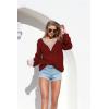 imageEVALESS Womens Long Sleeve Sweaters Fall 2024 Trendy Sexy Lace V Neck Knit Drop Shoulder Pullover Sweater Jumper Tops3d Red