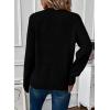 imageEVALESS Womens Sweaters Casual Long Sleeve Crewneck Cable Knit Lightweight Oversized Crochet Sweater Pullover TopsBlack