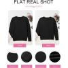 imageEVALESS Womens Sweaters Trendy Casual Crewneck Long Sleeve Cable Knit Lightweight Oversized Fall Sweaters Pullover TopsBlack