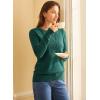 imageEVALESS Womens Sweaters Trendy Casual Crewneck Long Sleeve Cable Knit Lightweight Oversized Fall Sweaters Pullover TopsDark Green