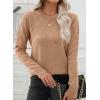 imageEVALESS Womens Sweaters Trendy Casual Crewneck Long Sleeve Cable Knit Lightweight Oversized Fall Sweaters Pullover TopsSmoke Gray