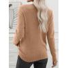 imageEVALESS Womens Sweaters Trendy Casual Crewneck Long Sleeve Cable Knit Lightweight Oversized Fall Sweaters Pullover TopsSmoke Gray