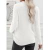 imageEVALESS Womens Sweaters Trendy Casual Crewneck Long Sleeve Cable Knit Lightweight Oversized Fall Sweaters Pullover TopsWhite