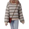 imageEVALESS Fall Sweaters for Women Cute Long Sleeve Tops Fashion Clothing 2025 Lightweight Pullover Sweaters Polka Dot TopsApricot