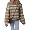 imageEVALESS Fall Sweaters for Women Cute Long Sleeve Tops Fashion Clothing 2025 Lightweight Pullover Sweaters Polka Dot TopsGray