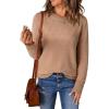 imageEVALESS Womens Sweaters Trendy Casual Crewneck Long Sleeve Cable Knit Lightweight Oversized Fall Sweaters Pullover TopsSmoke Gray