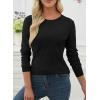 imageEVALESS Fall Sweaters for Women 2025 Trendy Wool Blend Sweaters Long Sleeve Crewneck Fall Outfits Pullover Sweater Tops1a Black