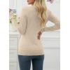imageEVALESS Fall Sweaters for Women 2025 Trendy Wool Blend Sweaters Long Sleeve Crewneck Fall Outfits Pullover Sweater Tops1a Oatmeal