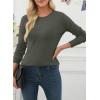 imageEVALESS Fall Sweaters for Women 2025 Trendy Wool Blend Sweaters Long Sleeve Crewneck Fall Outfits Pullover Sweater Tops1a Seagrass