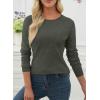imageEVALESS Fall Sweaters for Women 2025 Trendy Wool Blend Sweaters Long Sleeve Crewneck Fall Outfits Pullover Sweater Tops1a Seagrass