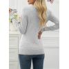 imageEVALESS Fall Sweaters for Women 2025 Trendy Wool Blend Sweaters Long Sleeve Crewneck Fall Outfits Pullover Sweater Tops2a Gray
