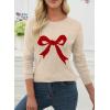 imageEVALESS Fall Sweaters for Women 2025 Trendy Wool Blend Sweaters Long Sleeve Crewneck Fall Outfits Pullover Sweater Tops2a Jet Stream