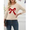 imageEVALESS Fall Sweaters for Women 2025 Trendy Wool Blend Sweaters Long Sleeve Crewneck Fall Outfits Pullover Sweater Tops2a Jet Stream