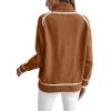 imageEVALESS Fall Sweaters for Women Trendy 2025 Cute Cozy Turtleneck Long Sleeve Colorblock Knitted Pullover TopsCamel