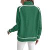 imageEVALESS Fall Sweaters for Women Trendy 2025 Cute Cozy Turtleneck Long Sleeve Colorblock Knitted Pullover TopsDark Green