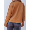 imageEVALESS Jackets for Women Fall Fashion 2025 Lightweight Coat Button Down Cropped Shackets With PocketsBrown