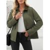 imageEVALESS Jackets for Women Fall Fashion 2025 Lightweight Coat Button Down Cropped Shackets With PocketsMist Green