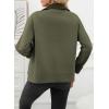 imageEVALESS Jackets for Women Fall Fashion 2025 Lightweight Coat Button Down Cropped Shackets With PocketsMist Green
