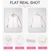 imageEVALESS Jackets for Women Fall Fashion 2025 Lightweight Coat Button Down Cropped Shackets With PocketsWhite